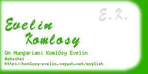 evelin komlosy business card